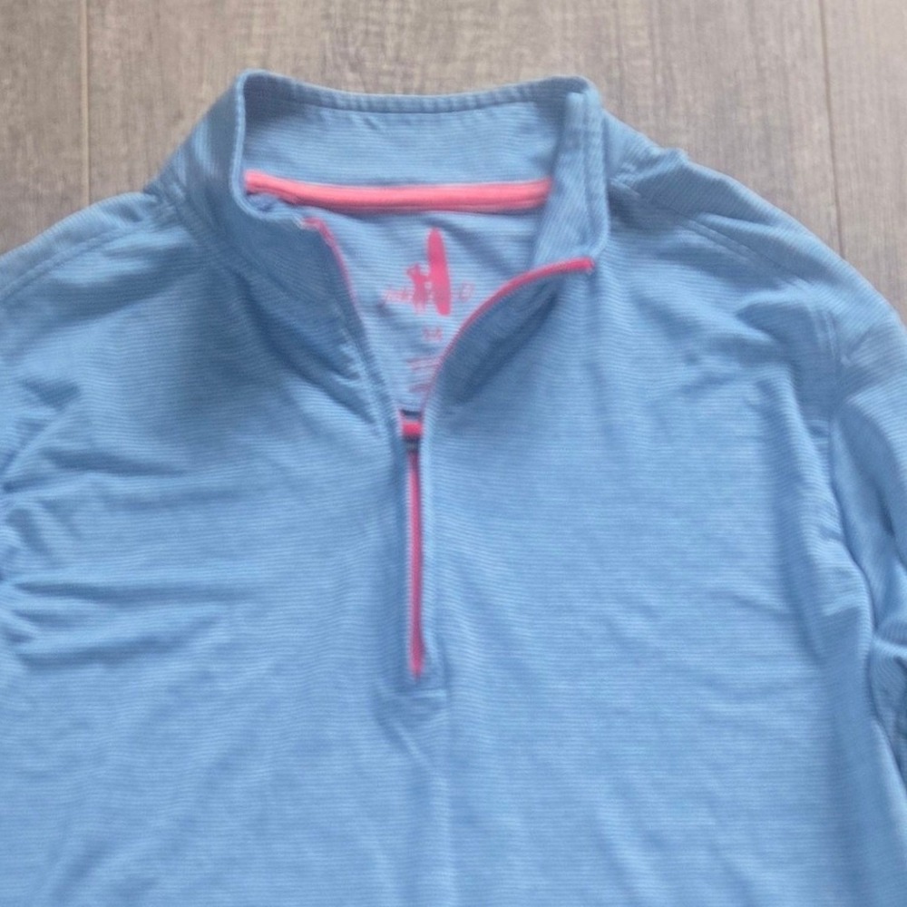 Johnnie-O Boys 14 Quarter Zip Pullover Neptune Blue Micro Stripe JBKO1890
